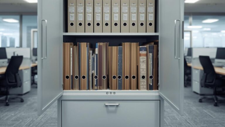 armoire avec rangement pour farde