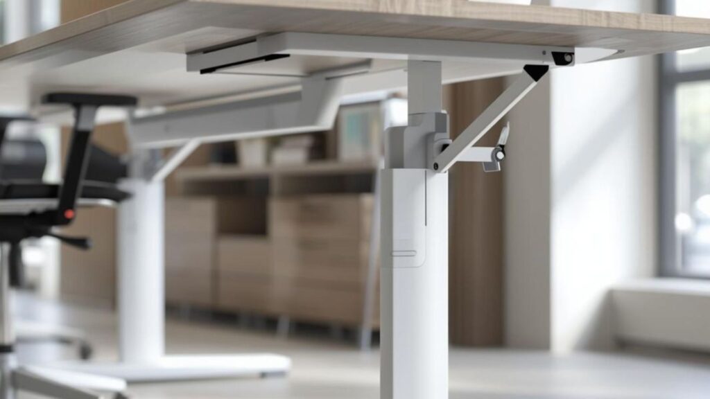 bureau partagé réglable en hauteur électrique