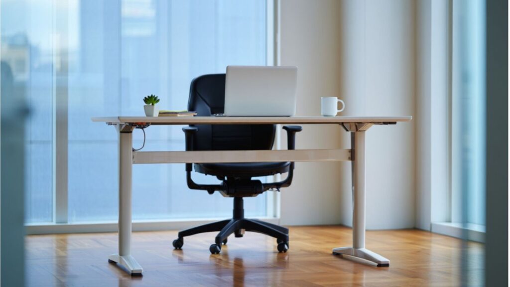 bureau partagé réglable en hauteur