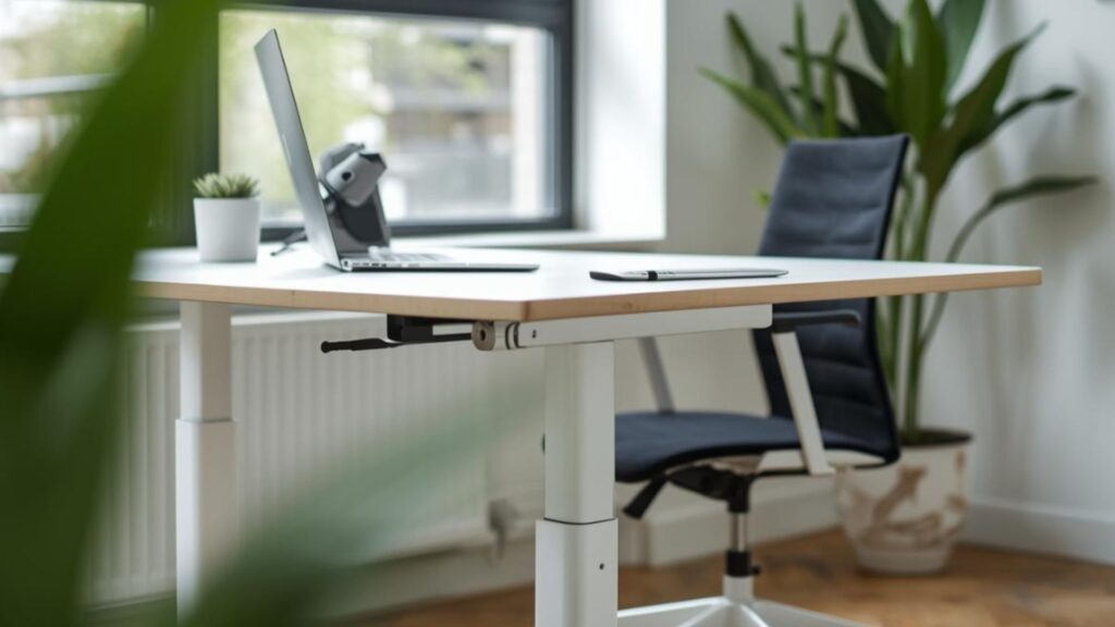 bureau réglable en hauteur manuellement