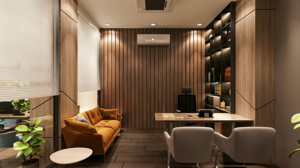 endroit pour accueillir les clients au calme