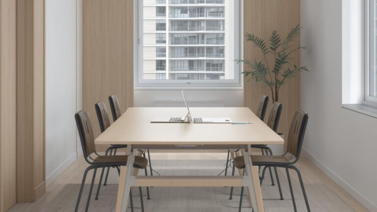 belle table pliante dans une entreprise